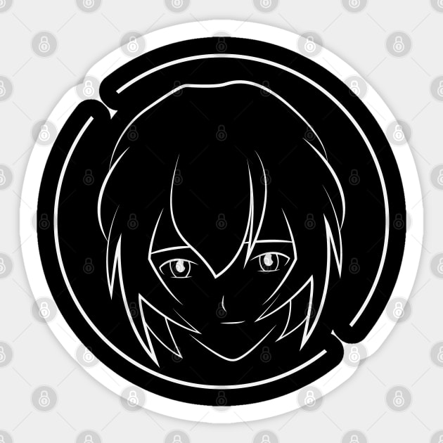 Rei Ayanami's Face - 08B Sticker by SanTees